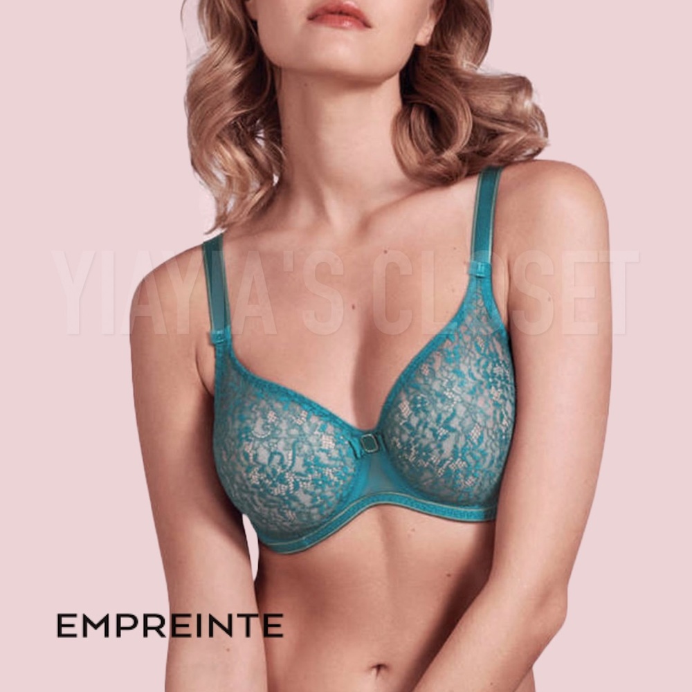 Empreinte 30E Allure 07205 Seamless Lace Underwire T-Shirt Bra in Jade/Green